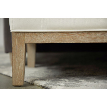 Essentials Keaton Upholstered Bench - LiveSmart Peyton Pearl Natural Gray