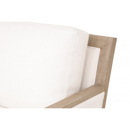 Essentials - Manhattan Wood Trim Sofa Chair in LiveSmart Peyton Pearl Natural Gray