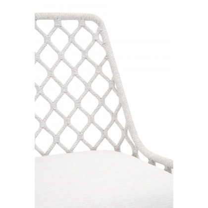 Essentials - Woven Lattis Outdoor Dining Chair in White Speckle