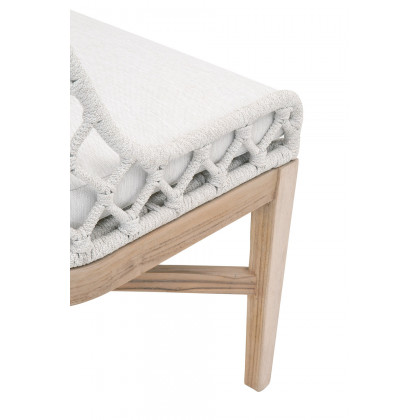 Essentials - Woven Lattis Outdoor Dining Chair in White Speckle