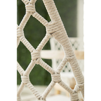 Essentials - Woven Lattis Outdoor Dining Chair in White Speckle