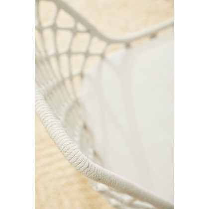 Essentials - Woven Lattis Outdoor Dining Chair in White Speckle