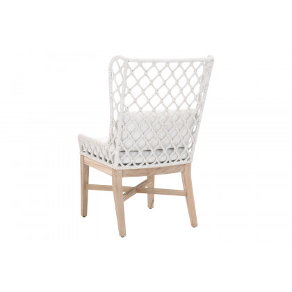 Essentials - Woven Lattis Outdoor Wing Chair in White Speckle
