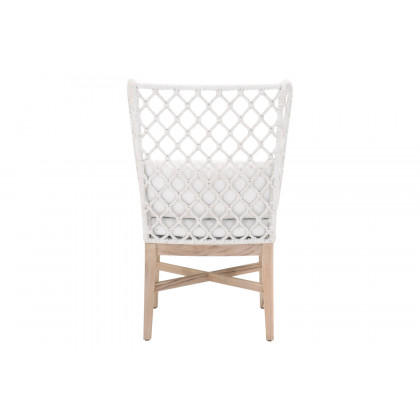 Essentials - Woven Lattis Outdoor Wing Chair in White Speckle