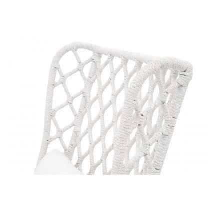 Essentials - Woven Lattis Outdoor Wing Chair in White Speckle