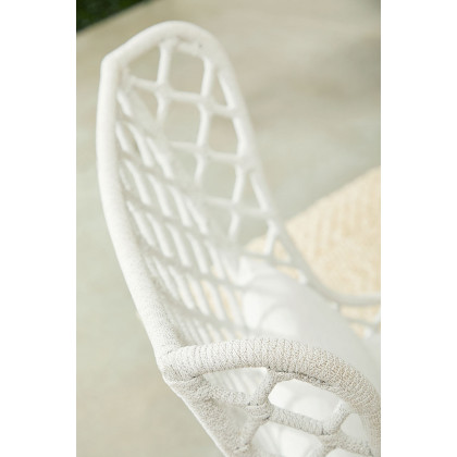 Essentials - Woven Lattis Outdoor Wing Chair in White Speckle