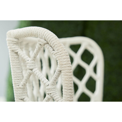 Essentials - Woven Lattis Outdoor Wing Chair in White Speckle