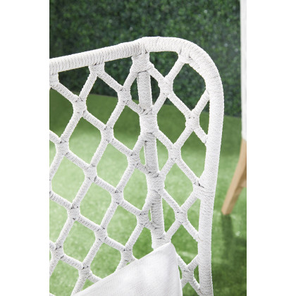 Essentials - Woven Lattis Outdoor Wing Chair in White Speckle