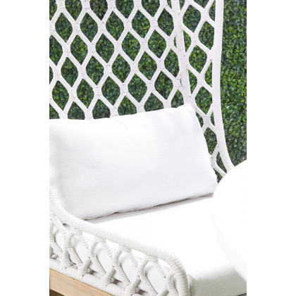 Essentials - Woven Lattis Outdoor Wing Chair in White Speckle