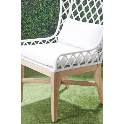 Essentials - Woven Lattis Outdoor Wing Chair in White Speckle