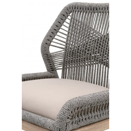 Essentials Woven Loom Barstool - Platinum Natural Gray Reinforced