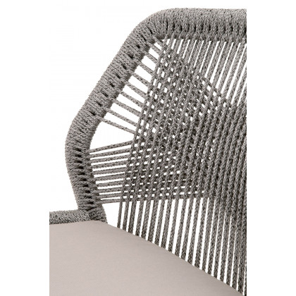 Essentials Woven Loom Outdoor Barstool - Platinum Reinforced