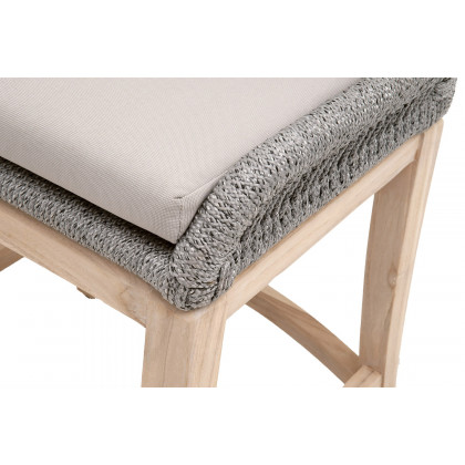 Essentials Woven Loom Outdoor Counter Stool - Platinum Reinforced