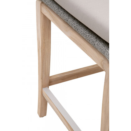 Essentials Woven Loom Outdoor Counter Stool - Platinum Reinforced