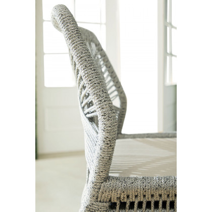 Essentials Woven Loom Outdoor Counter Stool - Platinum Reinforced