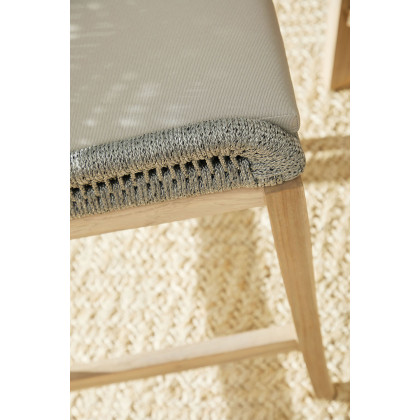 Essentials Woven Loom Outdoor Counter Stool - Platinum Reinforced
