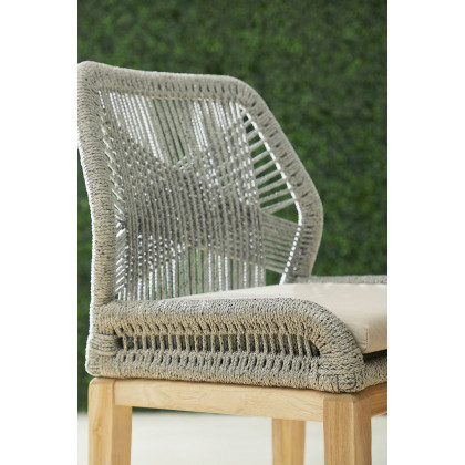 Essentials Woven Loom Outdoor Counter Stool - Platinum Reinforced