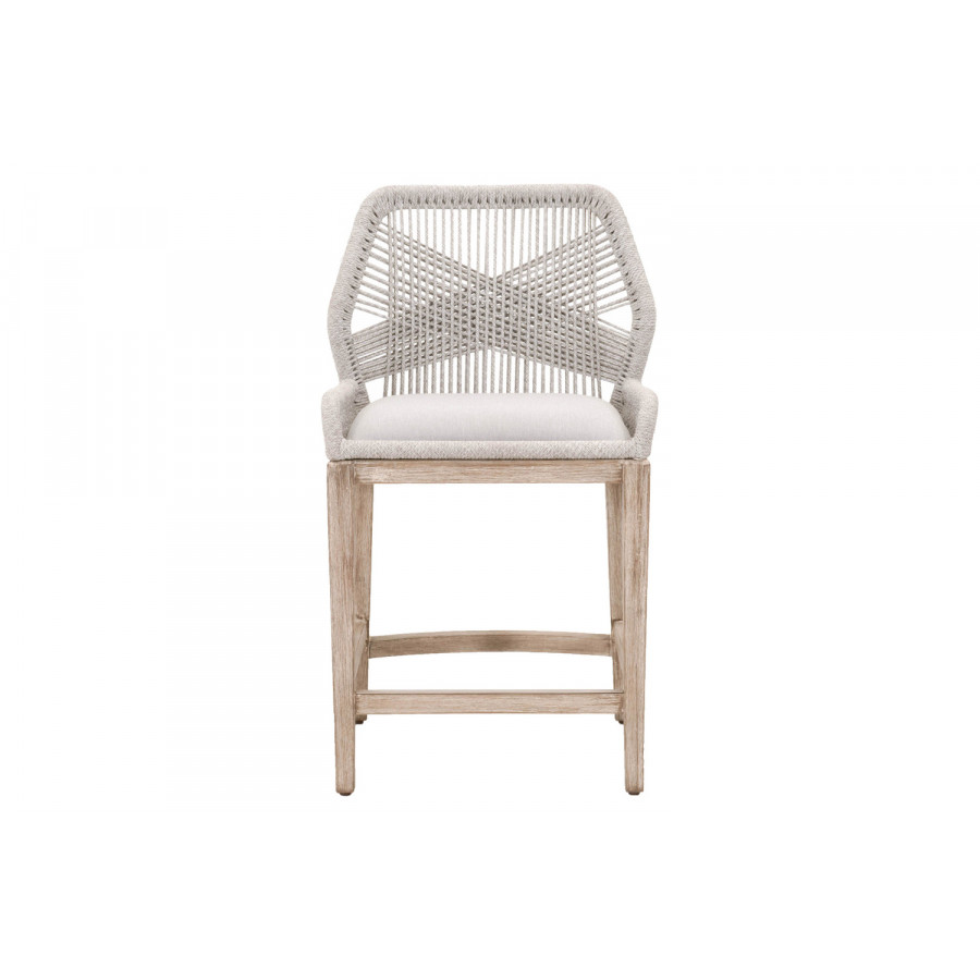 Essentials Woven Loom Counter Stool - Taupe