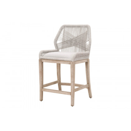 Essentials Woven Loom Counter Stool - Taupe