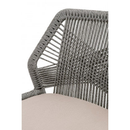 Essentials Woven Loom Dining Chair, Set of 2 - Platinum Natural Gray Fixed