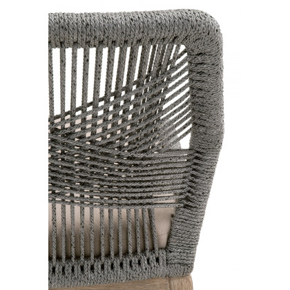 Essentials Woven Loom Dining Chair, Set of 2 - Platinum Natural Gray Fixed