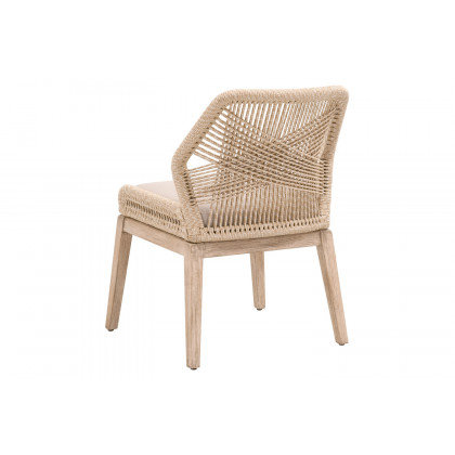 Essentials Woven Loom Dining Chair, Set of 2 - Sand Natural Gray Fixed