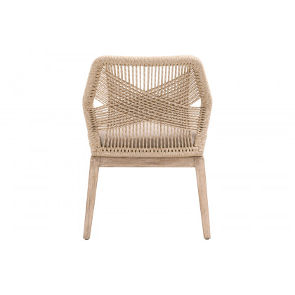 Essentials Woven Loom Dining Chair, Set of 2 - Sand Natural Gray Fixed