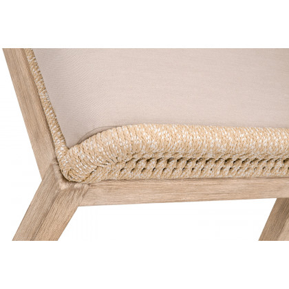 Essentials Woven Loom Dining Chair, Set of 2 - Sand Natural Gray Fixed