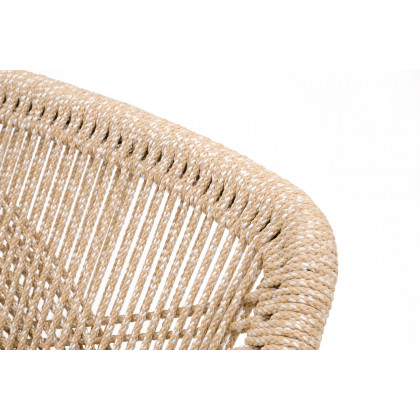 Essentials Woven Loom Dining Chair, Set of 2 - Sand Natural Gray Fixed