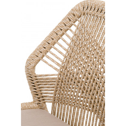 Essentials Woven Loom Dining Chair, Set of 2 - Sand Natural Gray Fixed