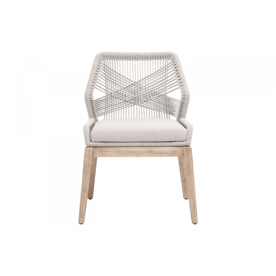 Essentials Woven Loom Dining Chair, Set of 2 - Taupe Fixed