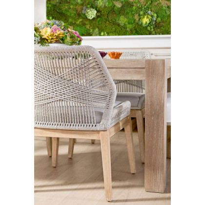 Essentials Woven Loom Dining Chair, Set of 2 - Taupe Fixed