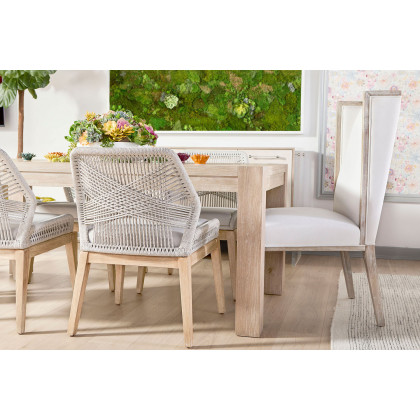 Essentials Woven Loom Dining Chair, Set of 2 - Taupe Fixed