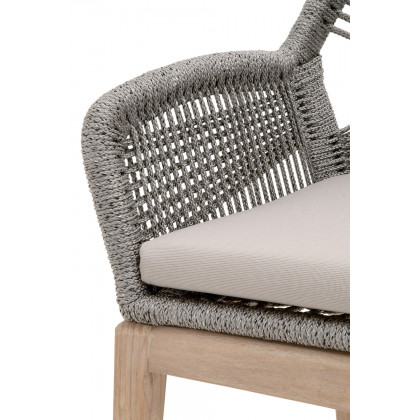 Essentials Woven Loom Outdoor Arm Chair, Set of 2 - Platinum Gray Teak