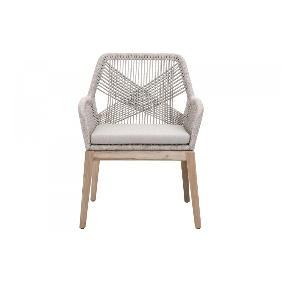 Essentials - Woven Loom Outdoor Arm Chair, Set of 2