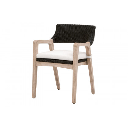 Essentials Woven Lucia Arm Chair - Black Rattan