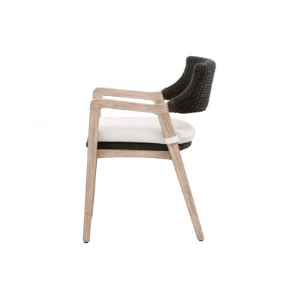 Essentials Woven Lucia Arm Chair - Black Rattan