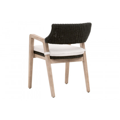 Essentials Woven Lucia Arm Chair - Black Rattan