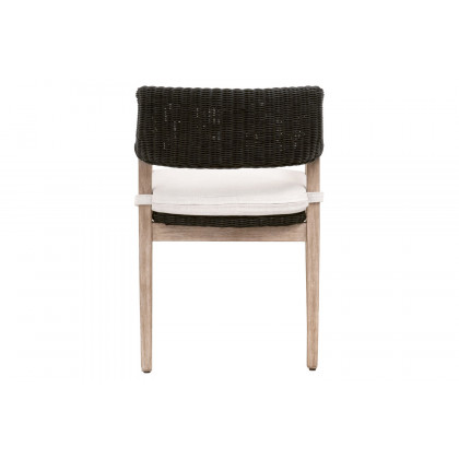 Essentials Woven Lucia Arm Chair - Black Rattan
