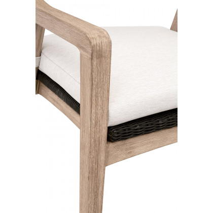 Essentials Woven Lucia Arm Chair - Black Rattan
