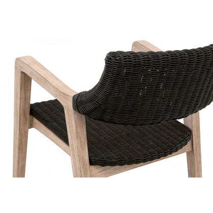 Essentials Woven Lucia Arm Chair - Black Rattan