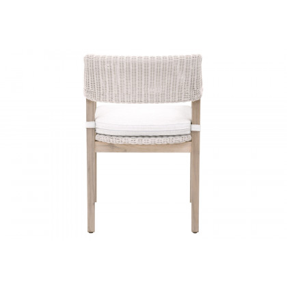 Essentials Woven Lucia Outdoor Arm Chair - Pure White Synthetic Loom