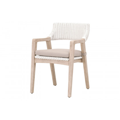 Essentials Woven Lucia Arm Chair - White Rattan