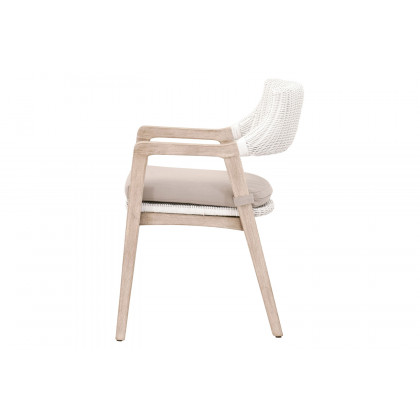 Essentials Woven Lucia Arm Chair - White Rattan
