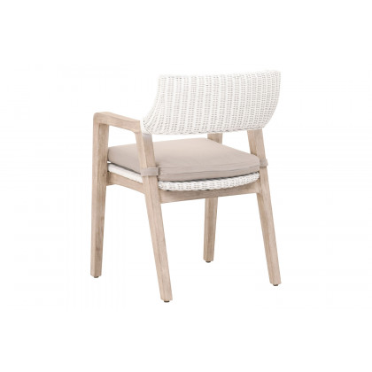 Essentials Woven Lucia Arm Chair - White Rattan