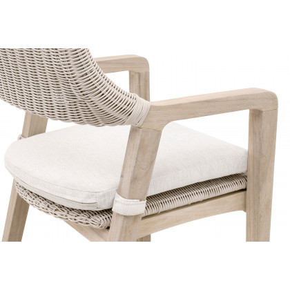 Essentials Woven Lucia Outdoor Counter Stool - Pure White Synthetic Loom