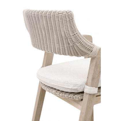 Essentials Woven Lucia Outdoor Counter Stool - Pure White Synthetic Loom