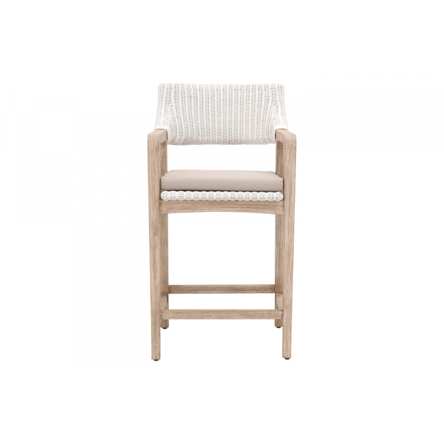 Essentials Woven Lucia Counter Stool - White Rattan