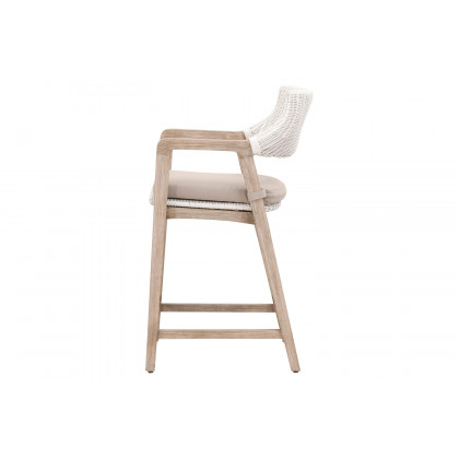 Essentials Woven Lucia Counter Stool - White Rattan