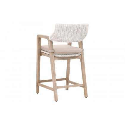 Essentials Woven Lucia Counter Stool - White Rattan